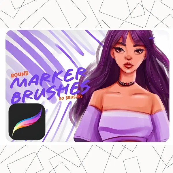 Free Marker for Characters Brushes - Free Procreate Brushes - free Procreate brush pack