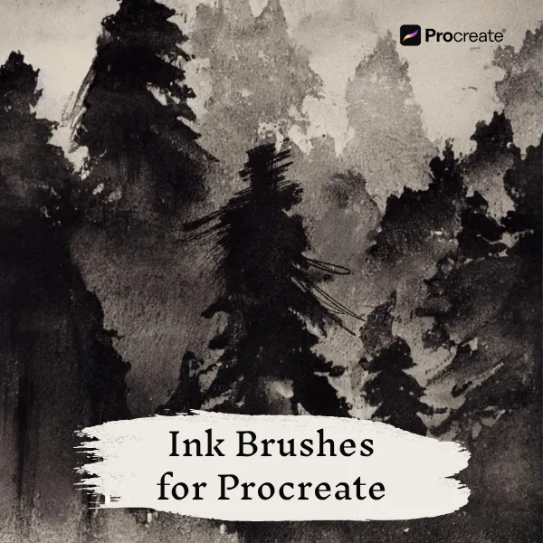 Ink Brushes for Procreate - free Procreate brush pack