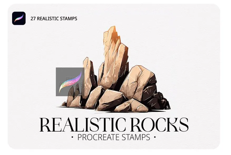 Rocks Set for Procreate - free Procreate brush pack