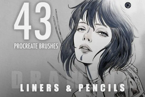 Procreate Brushes - Liners and Pencils - free Procreate brush pack