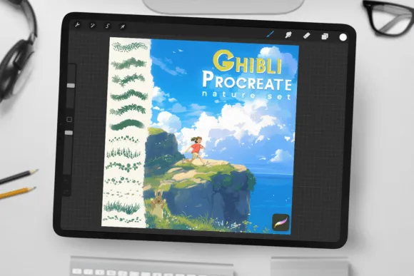 Ghibli Style Brushes for Procreate - free Procreate brush pack