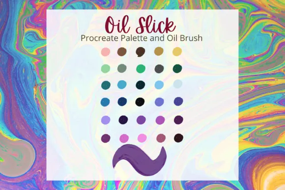 Procreate Oil Slick Palette and Brush - free Procreate brush pack