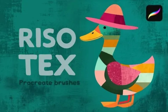 RisoTex Procreate Brushes - free Procreate brush pack