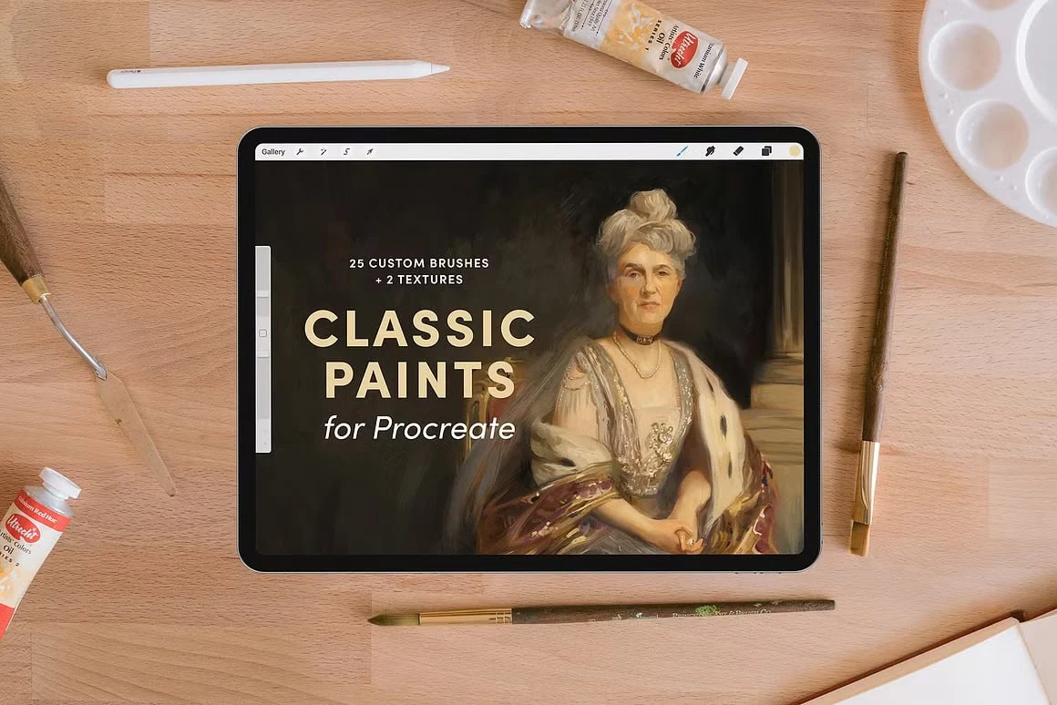 Classic Paints - Procreate Brushes - free Procreate brush pack
