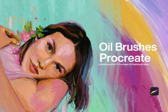 10 Oil Brushes Procreate - free Procreate brush pack