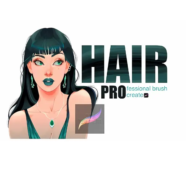 Hair PRO Brush for Procreate - free Procreate brush pack