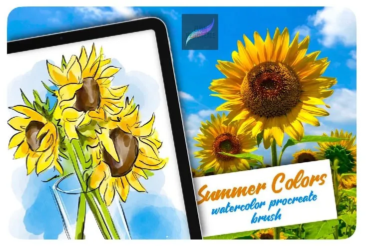 Summer Colors Brush - free Procreate brush pack