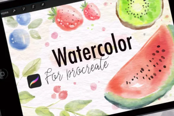 Procreate Watercolor Brush - free Procreate brush pack