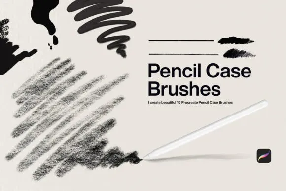 10 Pencil Case Brushes Procreate - free Procreate brush pack