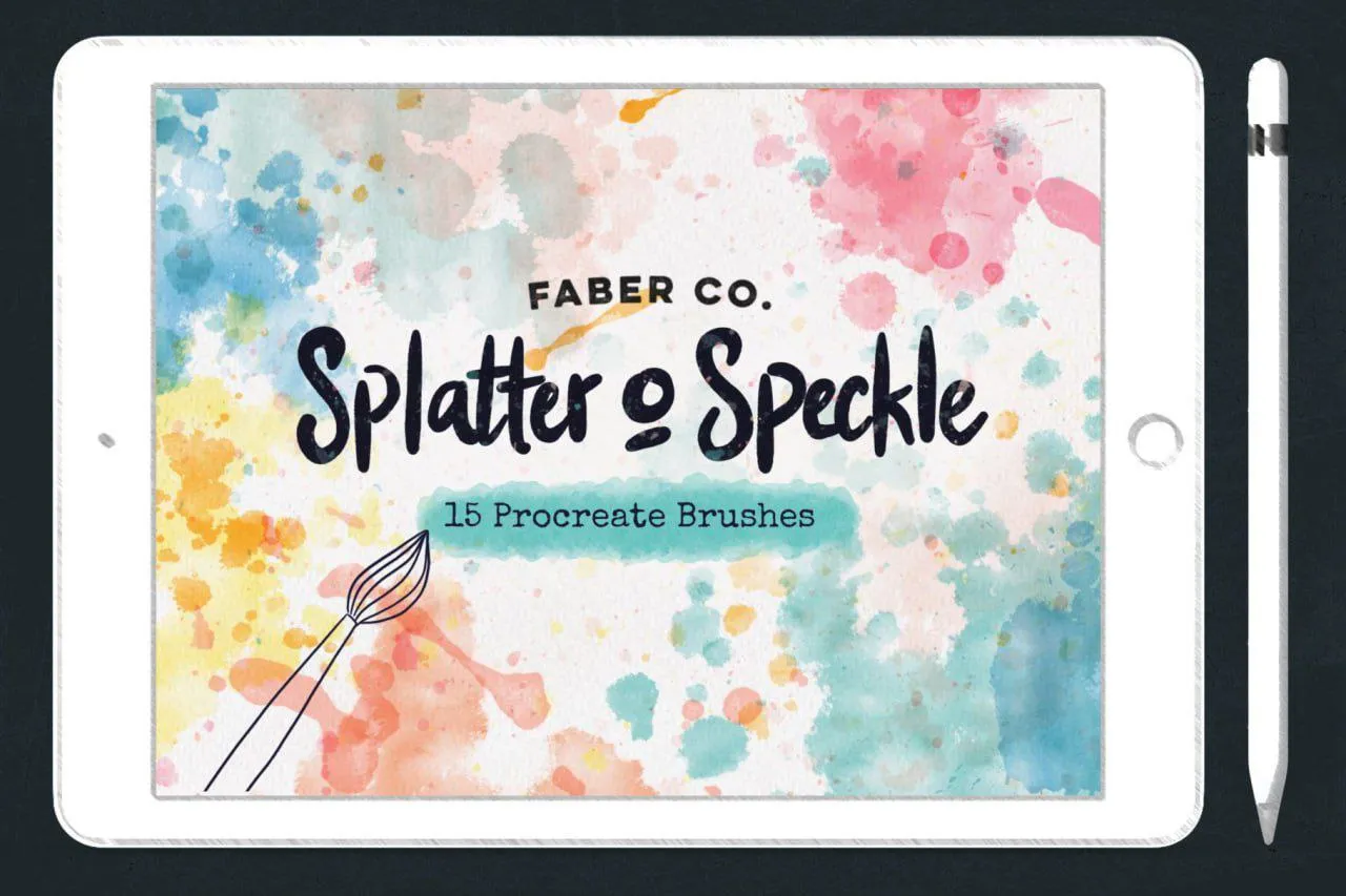 Splatter & Speckle Brushes For Procreate - free Procreate brush pack