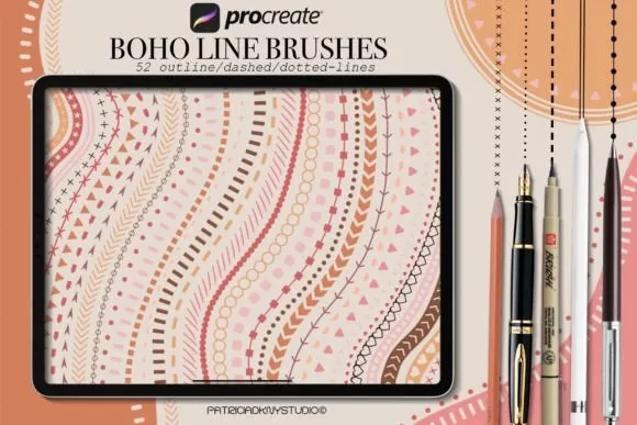 Procreate Line Brushes - free Procreate brush pack