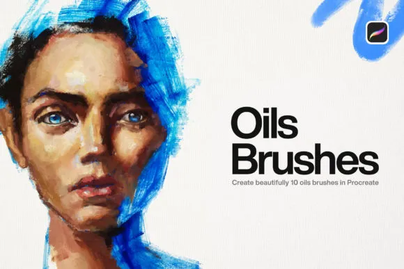 10 Oil Brushes | Procreate - free Procreate brush pack