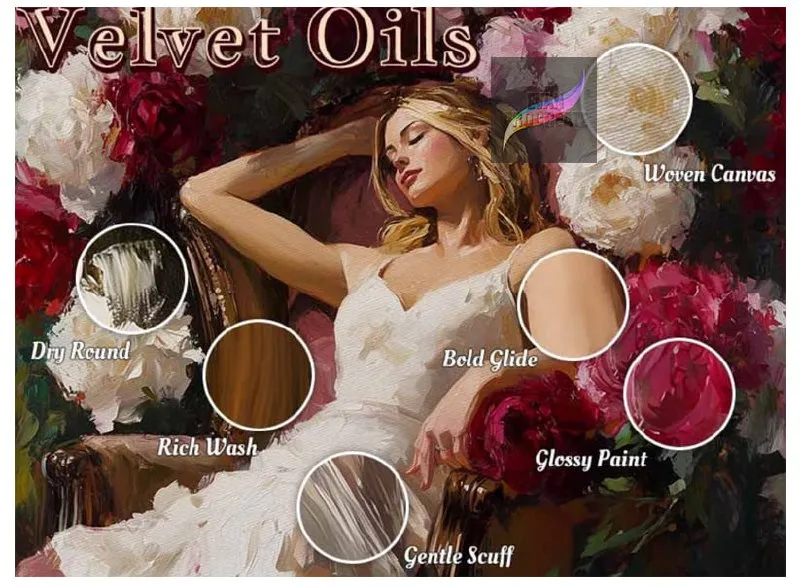 Free Velvet Oils Brushes for Procreate - free Procreate brush pack