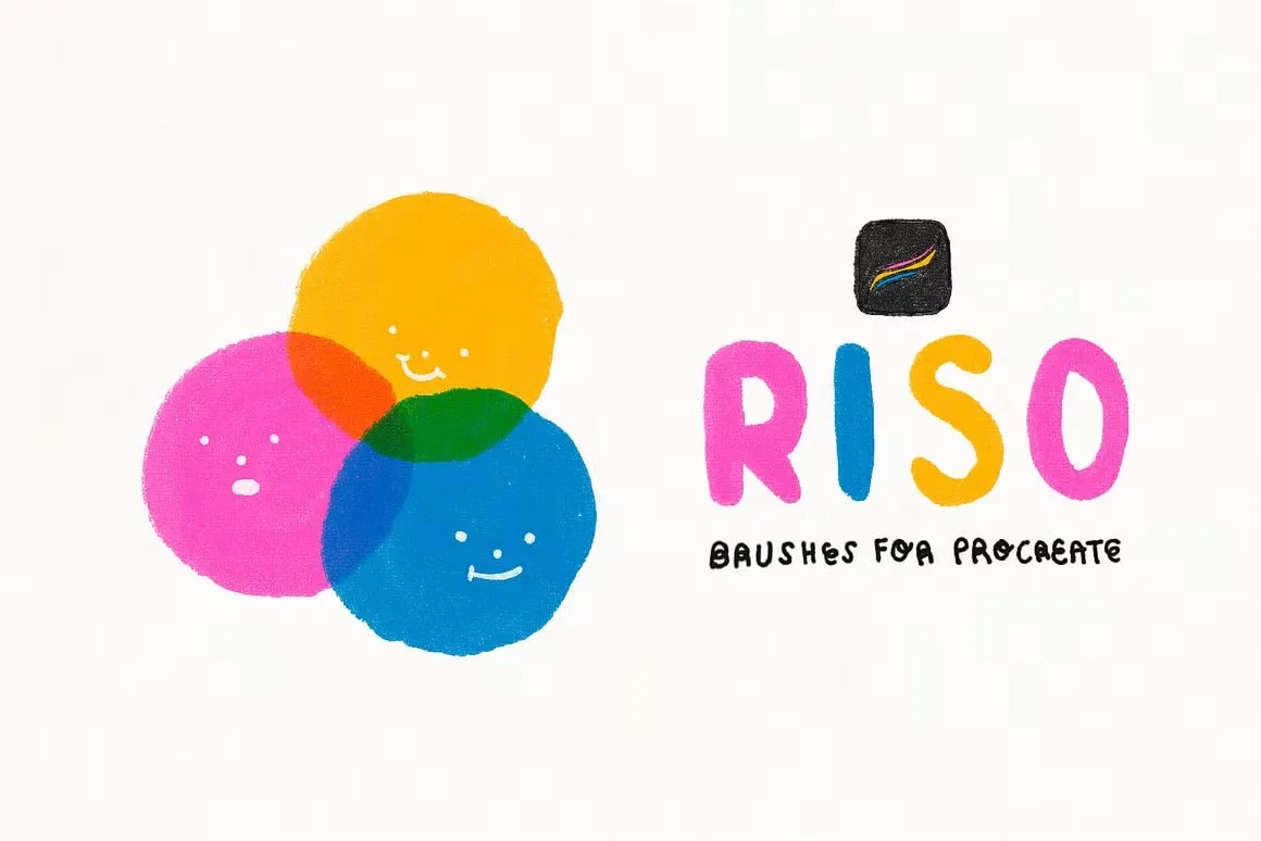 Riso Brushes for Procreate – Free Download Texture Set - free Procreate brush pack