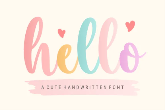 Hello Font - free Procreate brush pack
