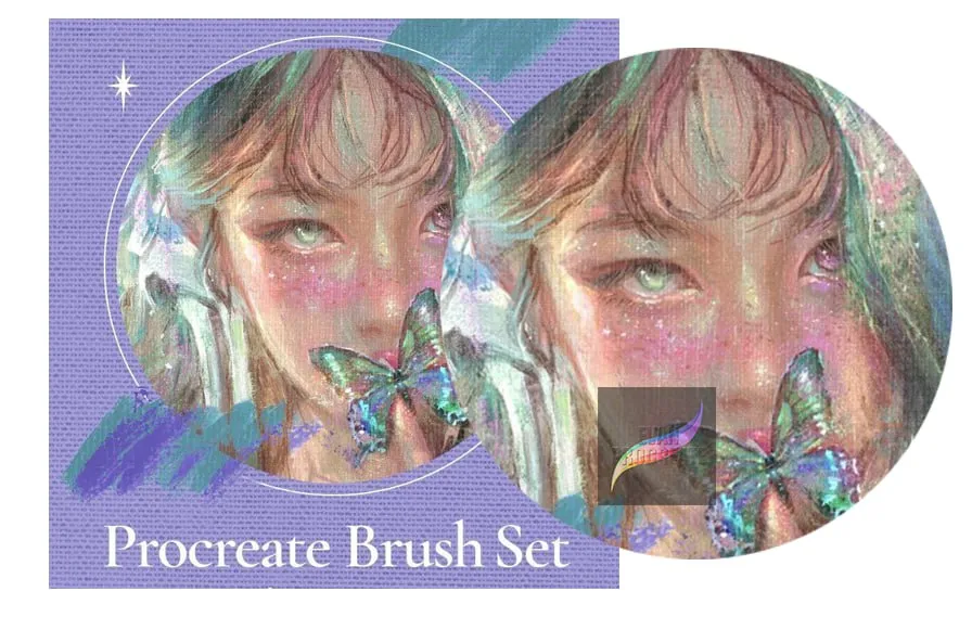 Free Oil Brushes for Procreate (Realistic Canvas Texture & Paint) - free Procreate brush pack