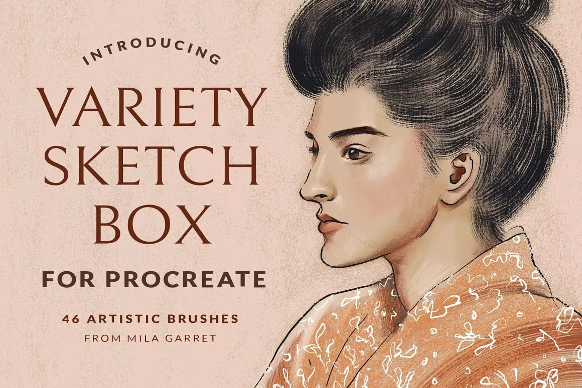 Free Variety Sketch Box for Procreate - free Procreate brush pack