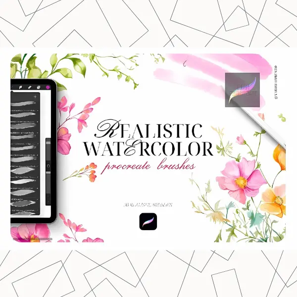 Free Realistic Watercolor Brushes - Free Procreate Brushes - free Procreate brush pack