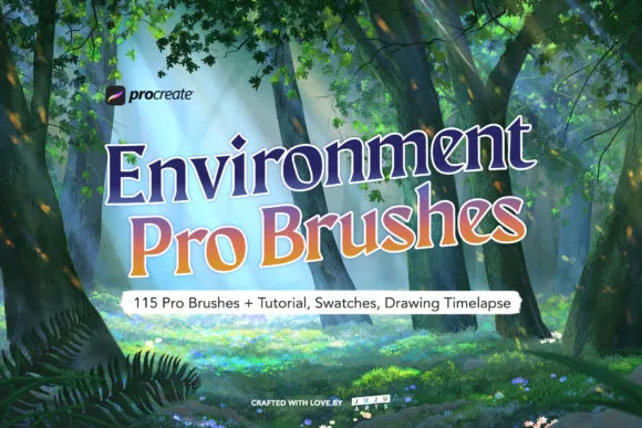 Complete Environment Procreate Brushes - free Procreate brush pack