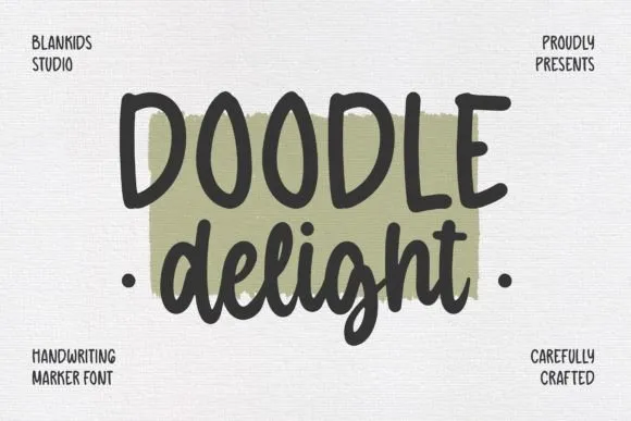 Doodle Delight Font - free Procreate brush pack