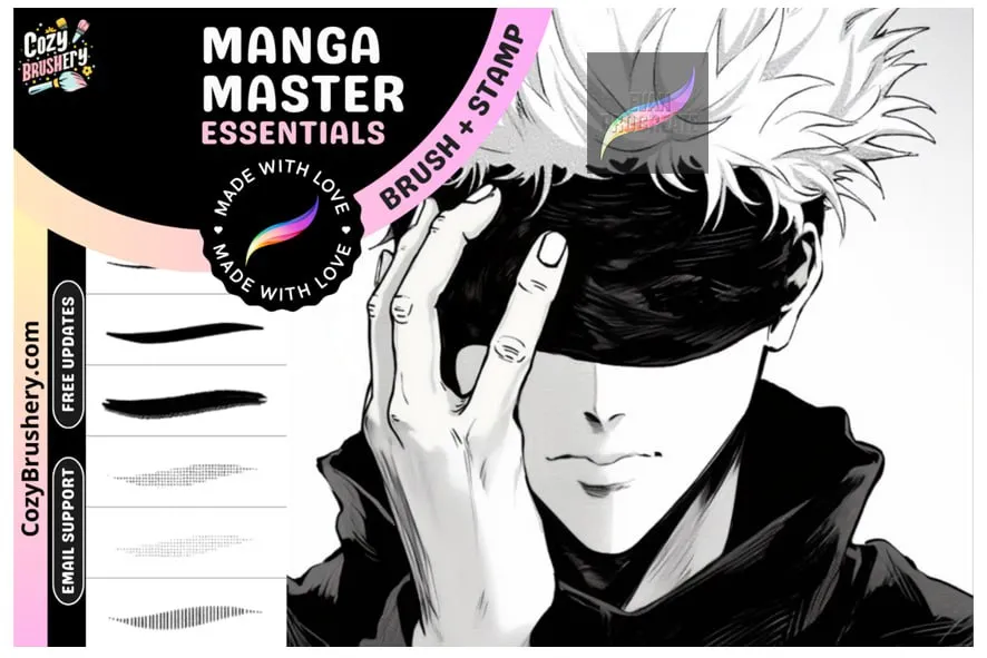 Free Manga Brushes for Procreate - free Procreate brush pack
