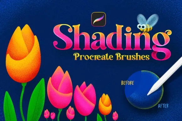 Shading Procreate Brushes - free Procreate brush pack