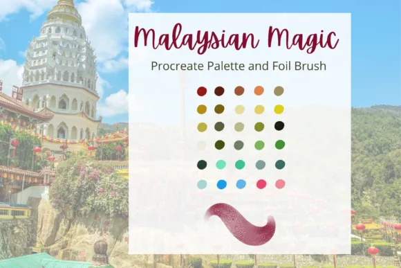 Procreate Malaysian Palette & Foil Brush - free Procreate brush pack