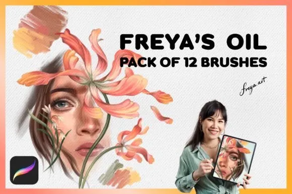 Oil Brushes Procreate - free Procreate brush pack