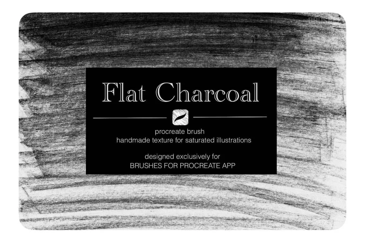 Flat Charcoal Brush Procreate - free Procreate brush pack