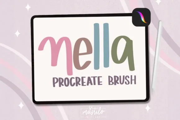 Chunky Lettering Procreate Brush - free Procreate brush pack