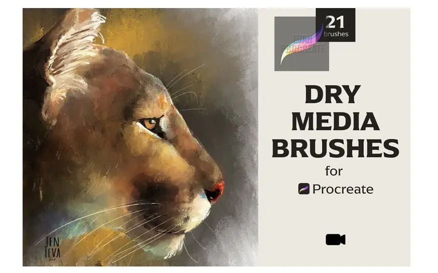 JA Dry Media Set for Procreate - free Procreate brush pack