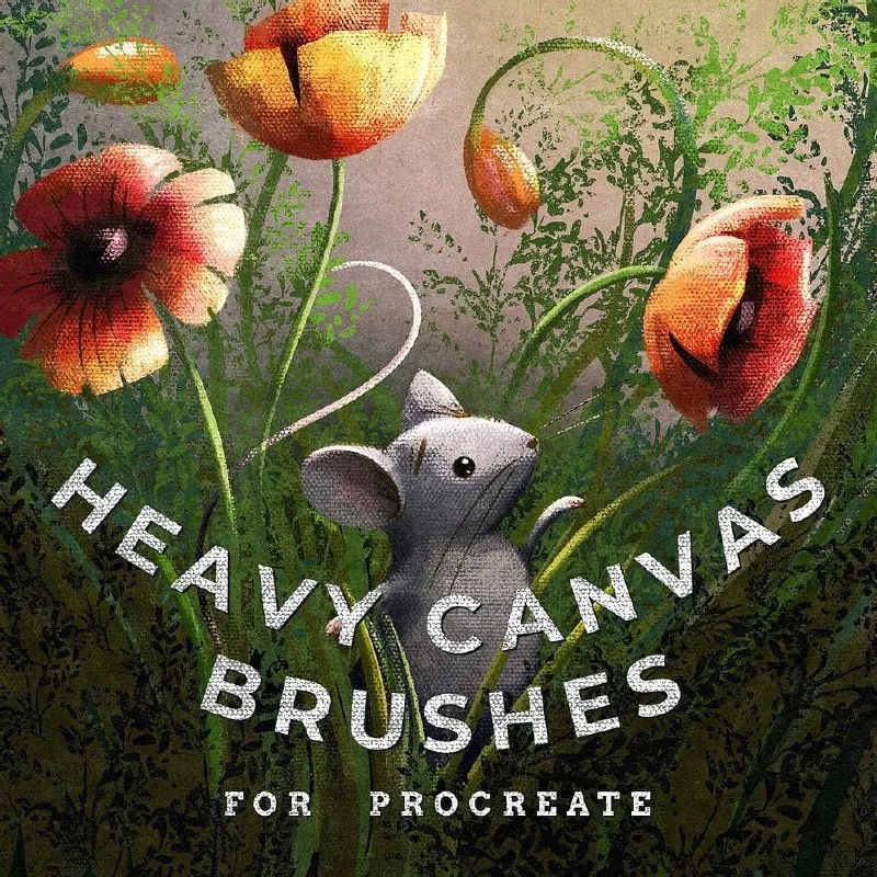 Heavy Canvas Brushes for Procreate - free Procreate brush pack