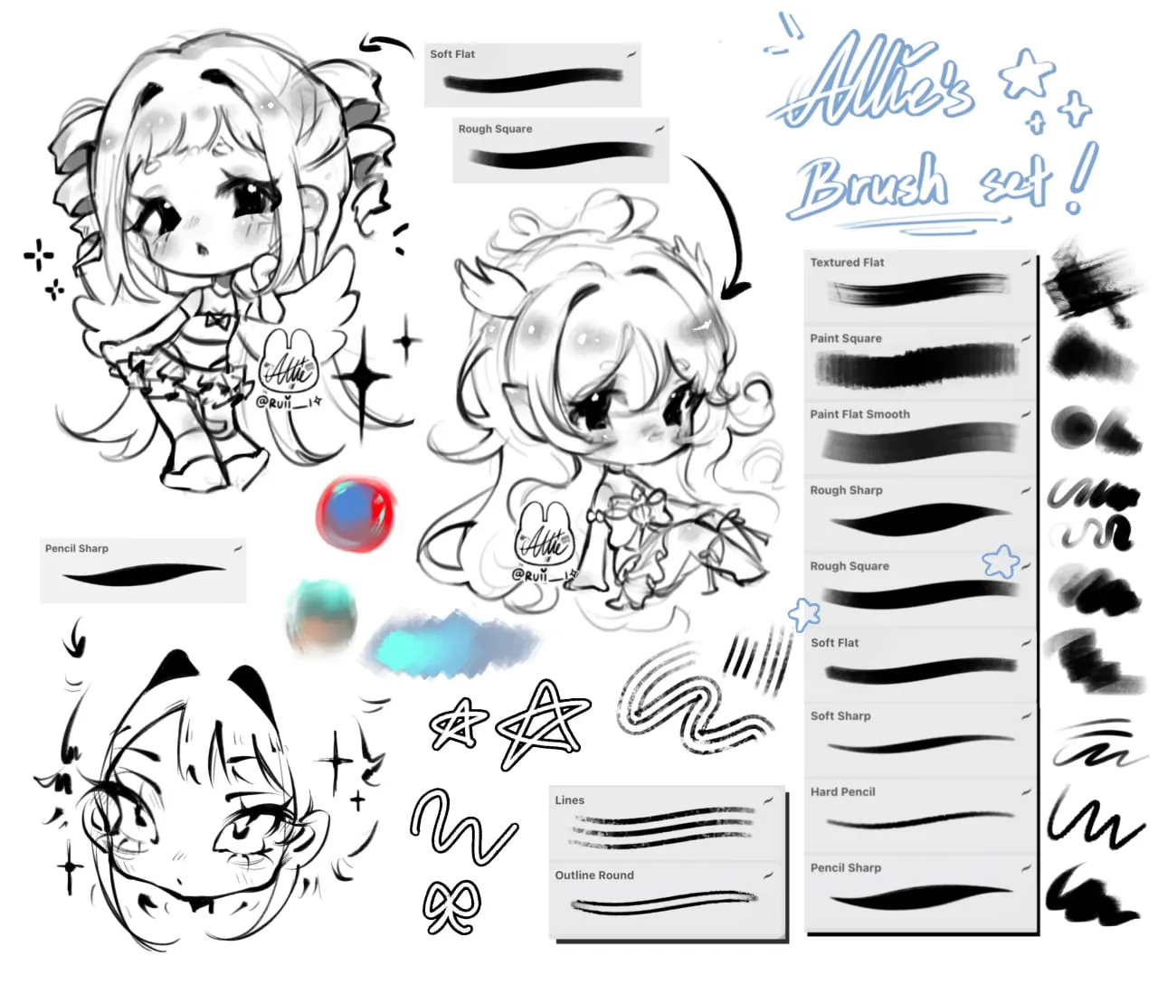 Free Sketch Brushes for Procreate - free Procreate brush pack