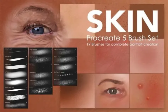 Skin Painting Procreate Brushes - free Procreate brush pack