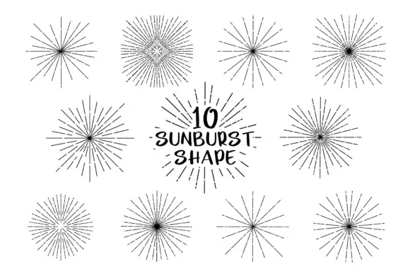 Sunburst Shape for Procreate - free Procreate brush pack