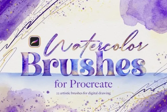 Watercolor Procreate Brushes - free Procreate brush pack