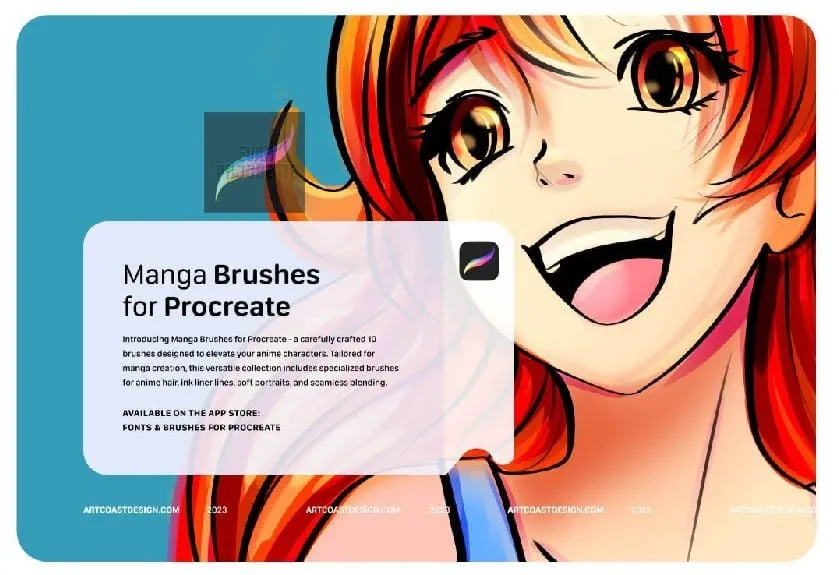 Manga Brushset for Procreate - free Procreate brush pack