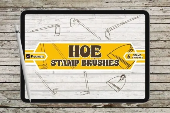 Hoe Brush Stamp Set for Procreate - free Procreate brush pack
