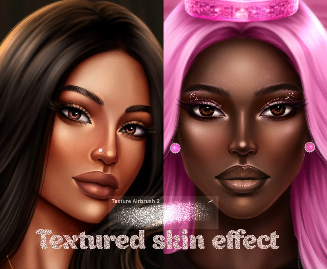 Textured Skin Effect Brush - free Procreate brush pack