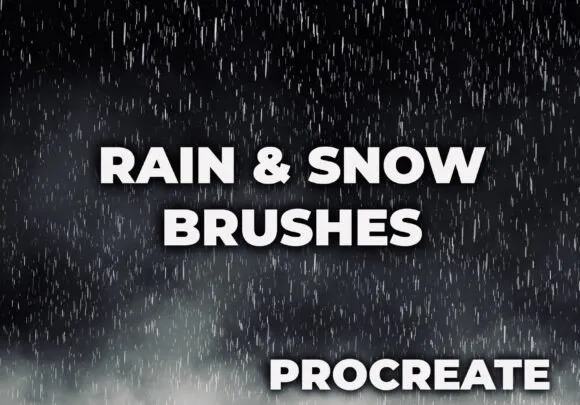 Rain and Snow Brushes - Procreate - free Procreate brush pack
