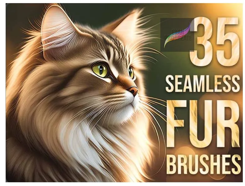 Free 35 Seamless Fur Brushes For Procreate - free Procreate brush pack