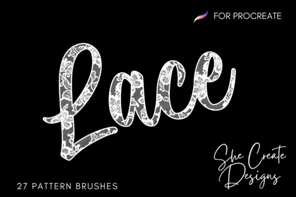 Procreate Lace Seamless Brushes - free Procreate brush pack