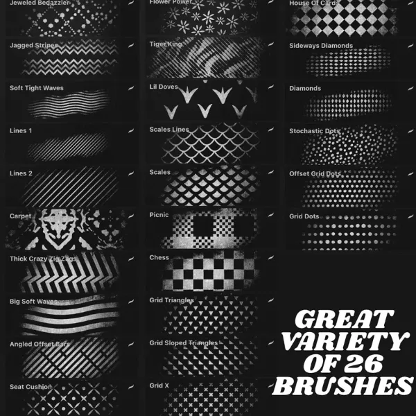 Pattern Brushes Box for Procreate - free Procreate brush pack