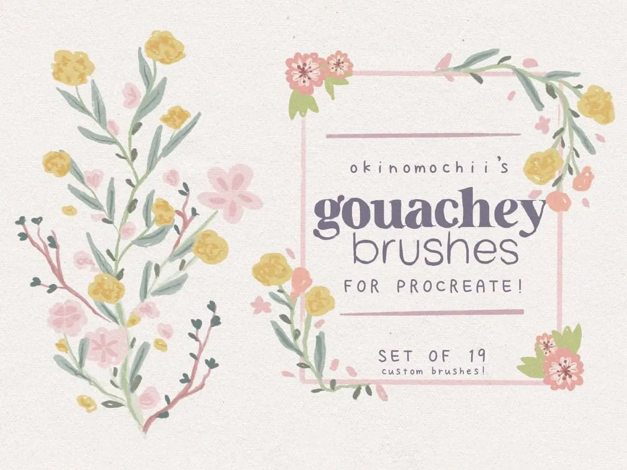 Free Gouachey Brushes for Procreate - free Procreate brush pack