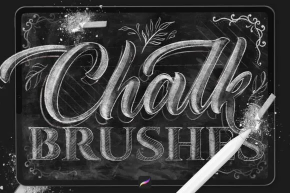 Chalk Procreate Brushes - free Procreate brush pack