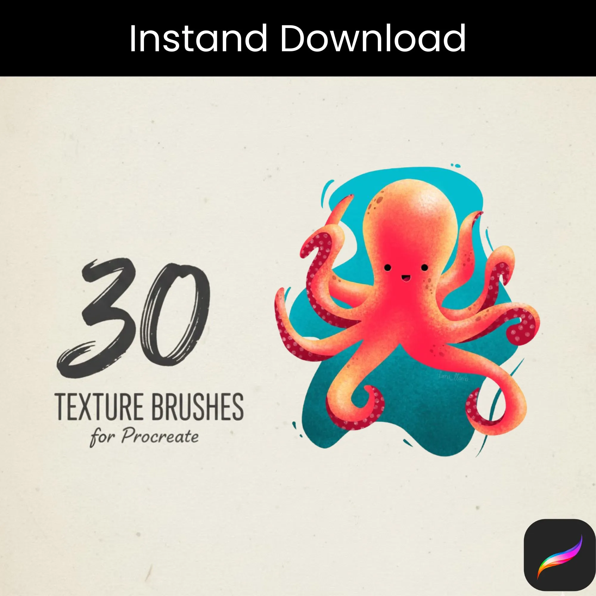 Free 30 texture brushset for procreate - free Procreate brush pack