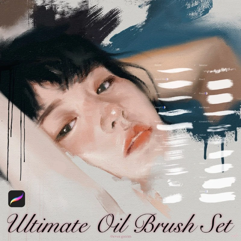 Ultimate Oil Brush Set for Procreate - free Procreate brush pack
