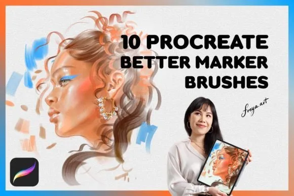 Marker Brushes Procreate - free Procreate brush pack