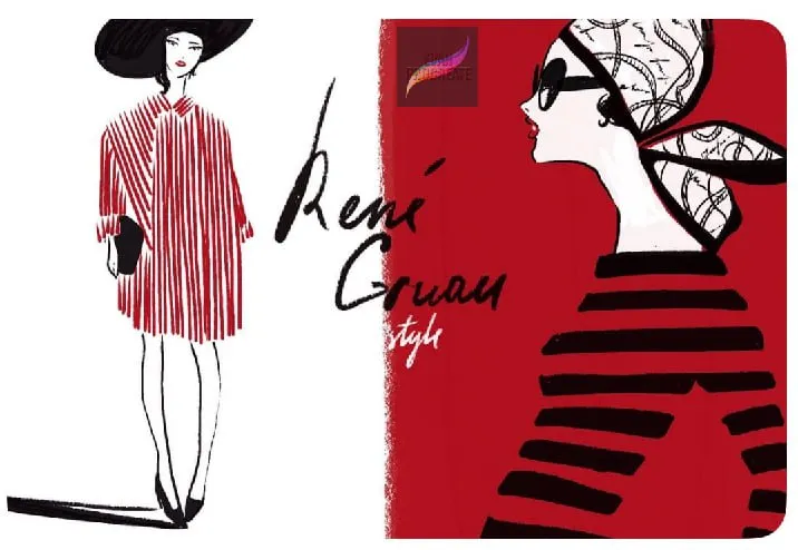 Rene Gruau Style Brush - free Procreate brush pack
