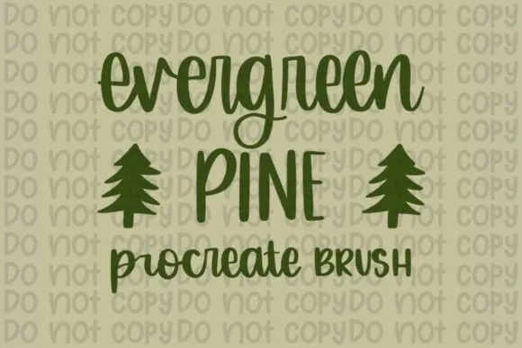 Evergreen Pine Procreate - free Procreate brush pack